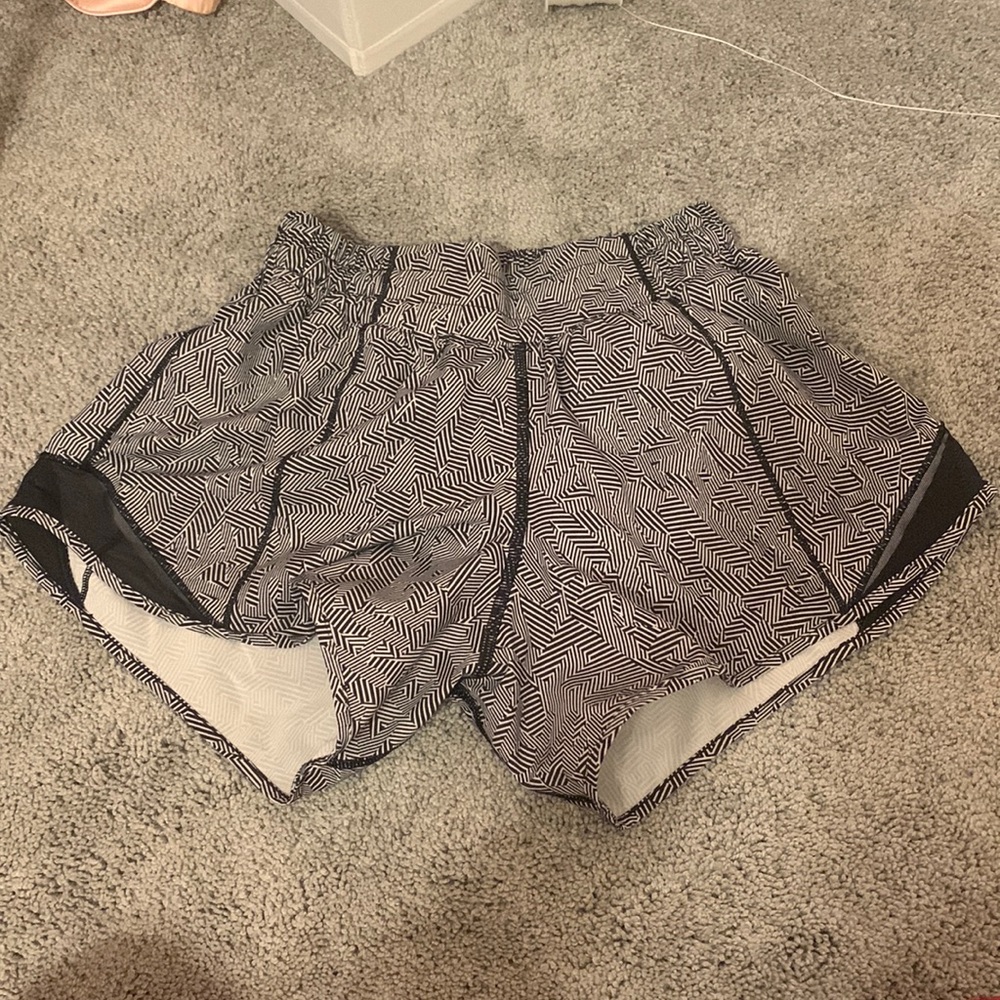 Lululemon striped Hotty hot shorts